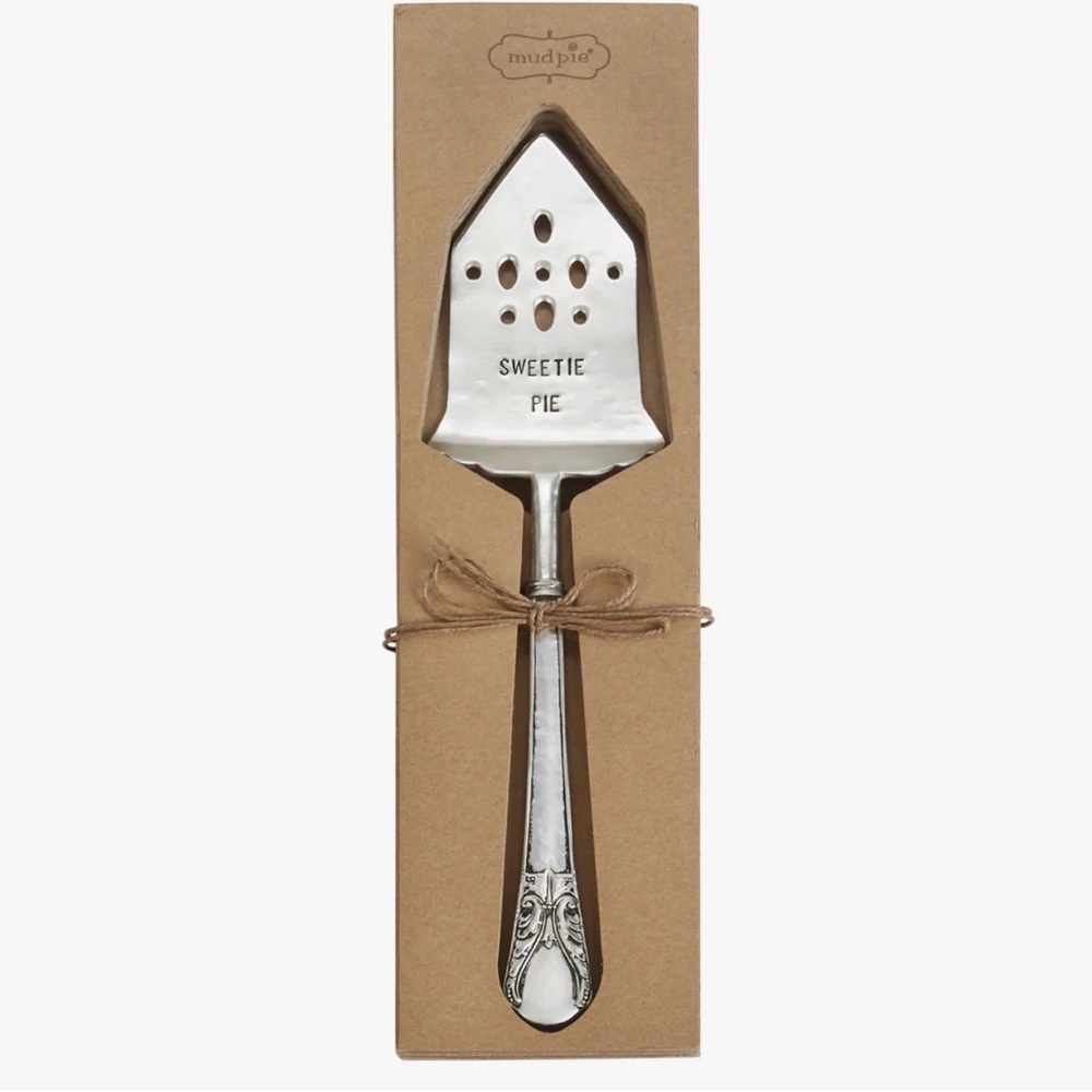 Mud Pie "Sweetie Pie" Silver Pie Server